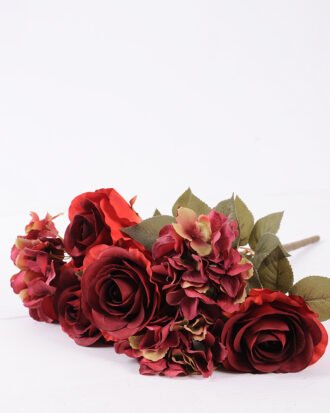 23*47cm Rose&hydrangea bush*7 GS-1450134-R1