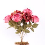 23*47cm Rose&hydrangea bush*7 GS-1450134-R2