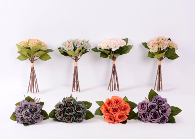 12*23cm Mini rose bouquet*7 GS-1450146-B1