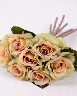 12*23cm Mini rose bouquet*7 GS-1450146-G3 Bouquet YeahFlower is one of Chinese leading OEM manufacturers and exporters , supplying the silk flowers, wholesale artificial trees 12*23cm Mini rose bouquet*7 GS-1450146-G3
