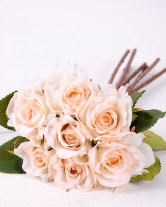 12*23cm Mini rose bouquet*7 GS-1450146-W1 Bouquet YeahFlower is one of Chinese leading OEM manufacturers and exporters , supplying the silk flowers, wholesale artificial trees 12*23cm Mini rose bouquet*7 GS-1450146-W1