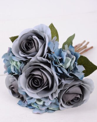 22*37cm Rose&hydrangea bouquet*7 GS-1450147-B1 Bouquet YeahFlower is one of Chinese leading OEM manufacturers and exporters , supplying the silk flowers, wholesale artificial trees 22*37cm Rose&hydrangea bouquet*7 GS-1450147-B1
