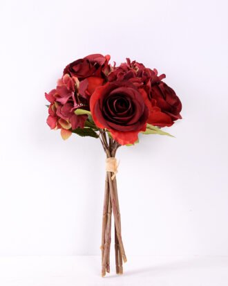 22*37cm Rose&hydrangea bouquet*7 GS-1450147-R2 Bouquet YeahFlower is one of Chinese leading OEM manufacturers and exporters , supplying the silk flowers, wholesale artificial trees 22*37cm Rose&hydrangea bouquet*7 GS-1450147-R2