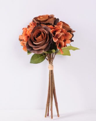 22*37cm Rose&hydrangea bouquet*7 GS-1450147-S1 Bouquet YeahFlower is one of Chinese leading OEM manufacturers and exporters , supplying the silk flowers, wholesale artificial trees 22*37cm Rose&hydrangea bouquet*7 GS-1450147-S1