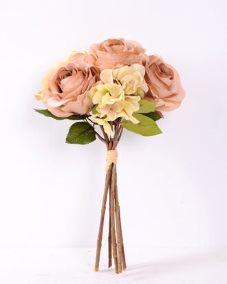 22*37cm Rose&hydrangea bouquet*7 GS-1450147-S3 Bouquet YeahFlower is one of Chinese leading OEM manufacturers and exporters , supplying the silk flowers, wholesale artificial trees 22*37cm Rose&hydrangea bouquet*7 GS-1450147-S3