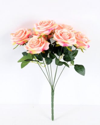23*23*41CM Rose Bush*7 GS-1780024-P1 Flowers Bush YeahFlower is one of Chinese leading OEM manufacturers and exporters , supplying the silk flowers, wholesale artificial trees 23*23*41CM Rose Bush*7 GS-1780024-P1