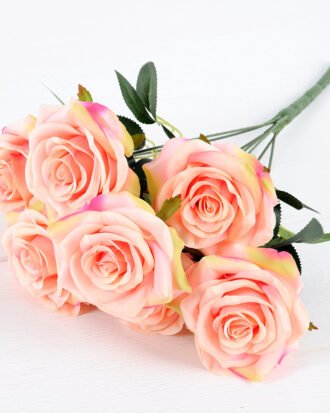 23*23*41CM Rose Bush*7 GS-1780024-P1 Flowers Bush YeahFlower is one of Chinese leading OEM manufacturers and exporters , supplying the silk flowers, wholesale artificial trees 23*23*41CM Rose Bush*7 GS-1780024-P1