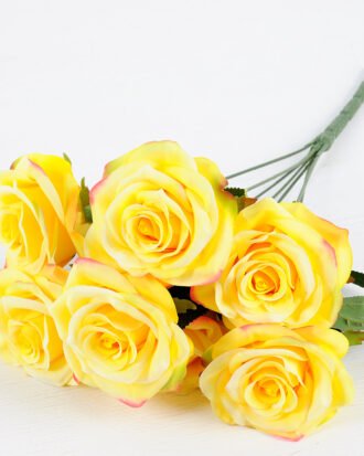 23*23*41CM Rose Bush*7 GS-1780024-Y1 Flowers Bush YeahFlower is one of Chinese leading OEM manufacturers and exporters , supplying the silk flowers, wholesale artificial trees 23*23*41CM Rose Bush*7 GS-1780024-Y1