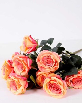 24*57cm Rose*10 GS-1430025-C1 Flowers Bush YeahFlower is one of Chinese leading OEM manufacturers and exporters , supplying the silk flowers, wholesale artificial trees 24*57cm Rose*10 GS-1430025-C1