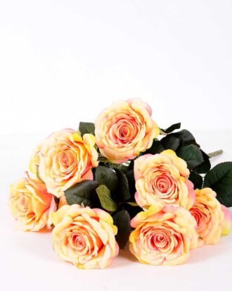 24*57cm Rose*10 GS-1430025-C2 Flowers Bush YeahFlower is one of Chinese leading OEM manufacturers and exporters , supplying the silk flowers, wholesale artificial trees 24*57cm Rose*10 GS-1430025-C2