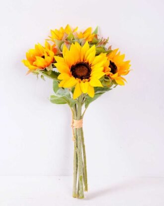 H:20*40cm Sunflower Bouquet*6 GS-1450116-Y2 Bouquet YeahFlower is one of Chinese leading OEM manufacturers and exporters , supplying the silk flowers, wholesale artificial trees H:20*40cm Sunflower Bouquet*6 GS-1450116-Y2