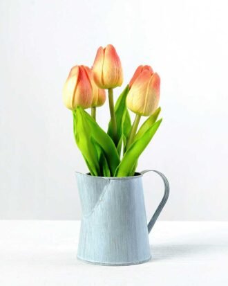 ?23CM Pu tulip in metal pot GS-0339635