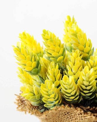 H:17cm  Pinecone in Burlap Wrap Pot GS-0339689