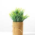 H:20cm Grass in Burlap Wrap Pot GS-0339690