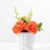 carnation and mini rose in ceramic pot H:11.5CM  GS-0339696