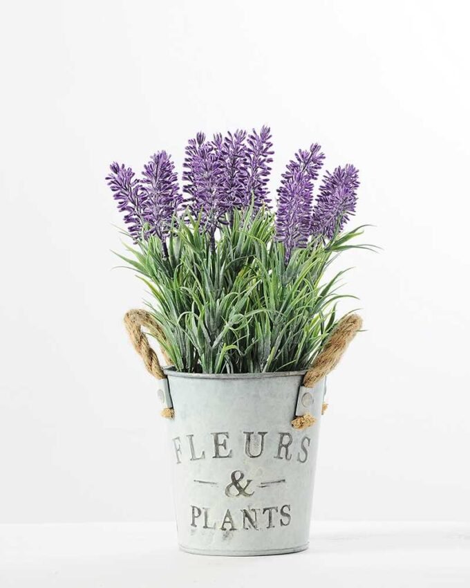 28CM Lavender in metal Pot GS-0339721