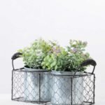 Mini grass in Metal pot GS-0339740