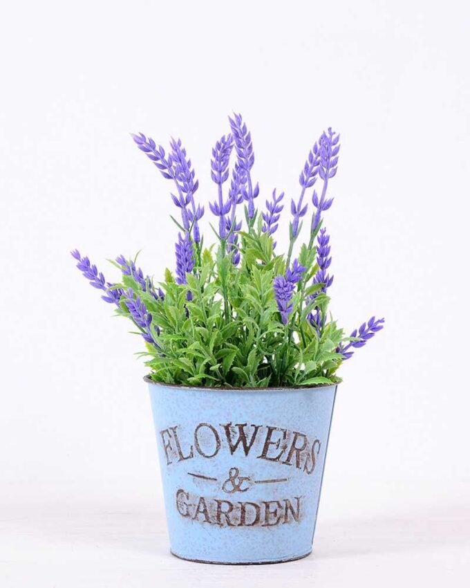 Lavender in Metal pot H:24CM GS-0339820 1 Lavender in Metal pot H:24CM GS-0339820