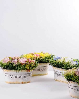 25*16cm New Milan grass tin rose bonsai GS-0690420