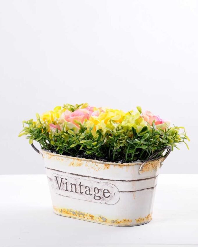25*16cm New Milan grass tin rose bonsai GS-0690420 5 25*16cm New Milan grass tin rose bonsai GS-0690420