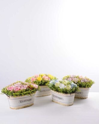 30*18cm New Milan grass tin rose bonsai GS-0690421