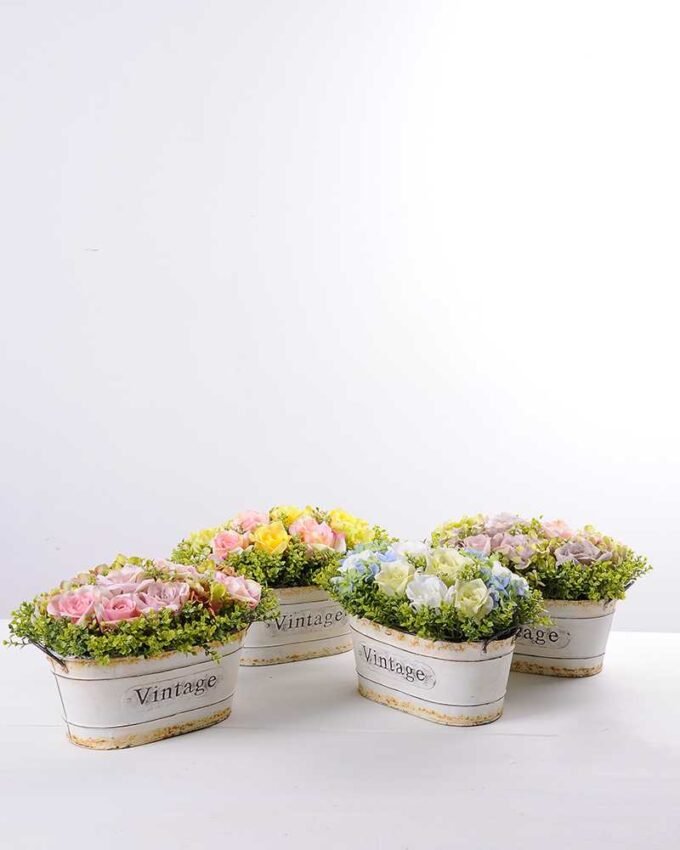 30*18cm New Milan grass tin rose bonsai GS-0690421 1 30*18cm New Milan grass tin rose bonsai GS-0690421