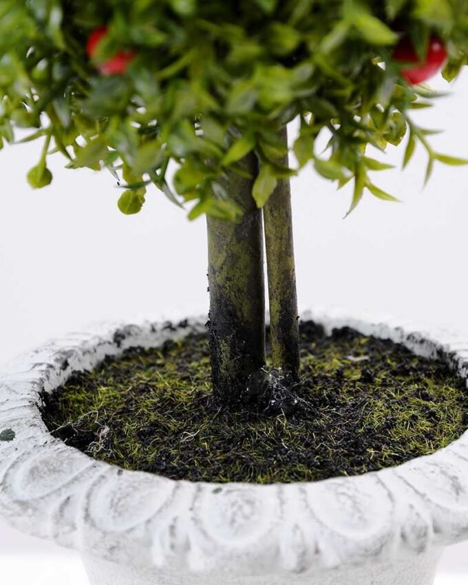 14*44cm Double red ball potted grass seeds GS-0690427