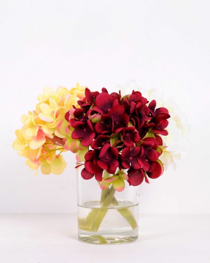 20*26cm Hydrangea flowers in Glass ware GS-0690429 1 20*26cm Hydrangea flowers in Glass ware GS-0690429