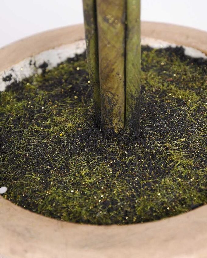 22*46cm Glitter New Milan single ball bonsai   in  Paper Pulp Pot GS-0690440