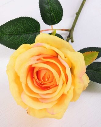 17*42CM SINGLE ROSE GS-3790011-Y1 Single Flowers YeahFlower is one of Chinese leading OEM manufacturers and exporters , supplying the silk flowers, wholesale artificial trees 17*42CM SINGLE ROSE GS-3790011-Y1