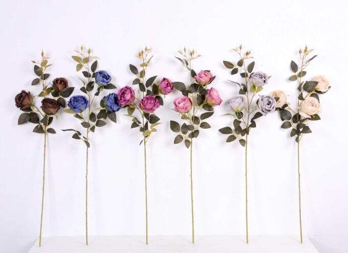 20*95CM ROSE SPRAY*3(AUTUMN) GS-3800013-B1