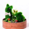 14*14*13CM POTTED FLOCKY RABBIT CRAFTS GS-3890002