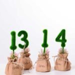 6.5*6.5*18CM POT WRAPPED FLAX FLOCKY CRAFTS SET SIZE(BOX):20.5*19*7.2CM GS-3890004