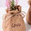 6.5*6.5*18CM POT WRAPPED FLAX FLOCKY CRAFTS SET SIZE(BOX):20.5*19*7.2CM GS-3890007