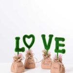6.5*6.5*18CM POT WRAPPED FLAX FLOCKY CRAFTS SET SIZE(BOX):20.5*19*7.2CM GS-3890008