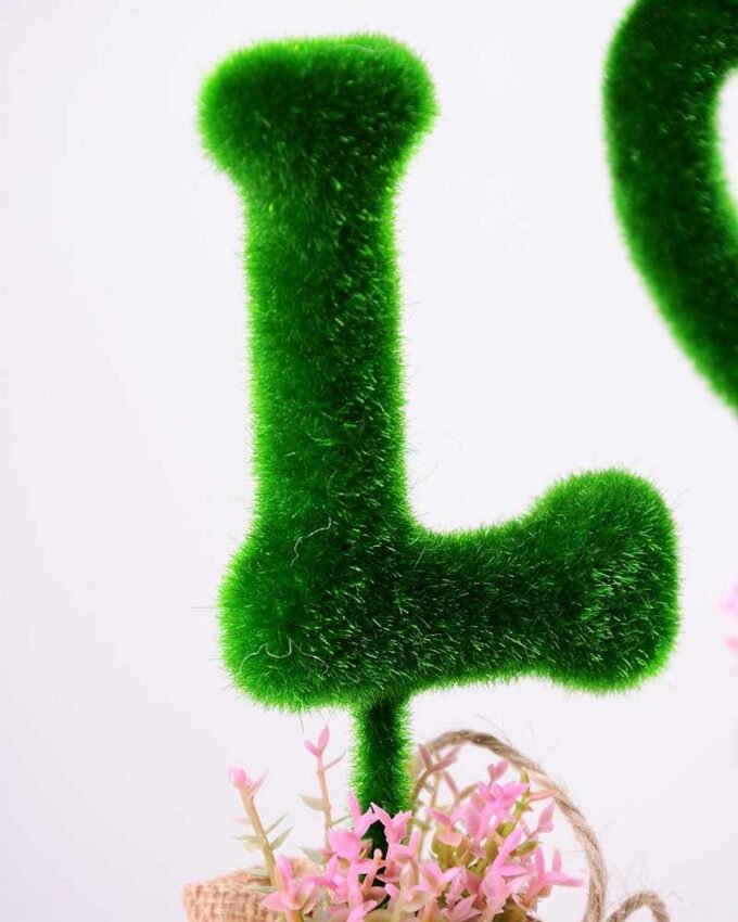 6.5*6.5*18CM POT WRAPPED FLAX FLOCKY CRAFTS SET SIZE(BOX):20.5*19*7.2CM GS-3890008