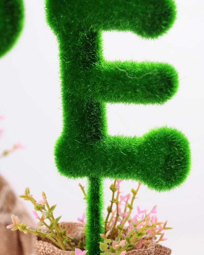 6.5*6.5*18CM POT WRAPPED FLAX FLOCKY CRAFTS SET SIZE(BOX):20.5*19*7.2CM GS-3890009