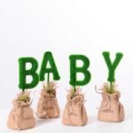 6.5*6.5*18CM POT WRAPPED FLAX FLOCKY CRAFTS SET SIZE(BOX):20.5*19*7.2CM GS-3890011