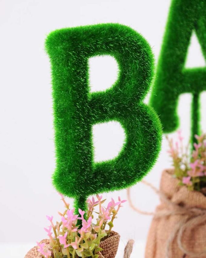 6.5*6.5*18CM POT WRAPPED FLAX FLOCKY CRAFTS SET SIZE(BOX):20.5*19*7.2CM GS-3890011