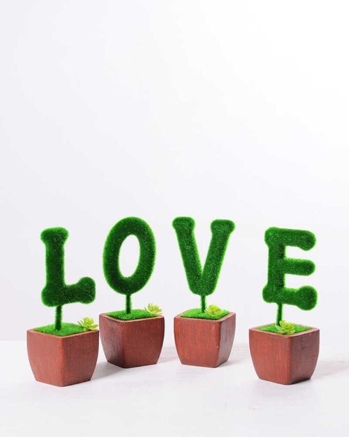 5.5*5.5*16CM POTTED FLOCKY CRAFTS  SET SIZE(BOX):29.5*18*6.5CM GS-3890025