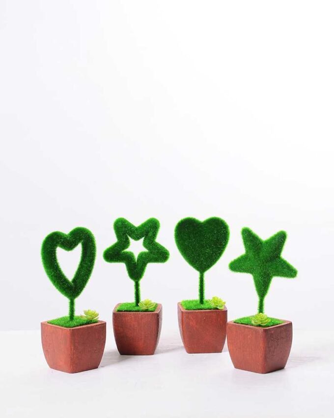 5.5*5.5*16CM POTTED FLOCKY CRAFTS  SET SIZE(BOX):29.5*18*6.5CM GS-3890026