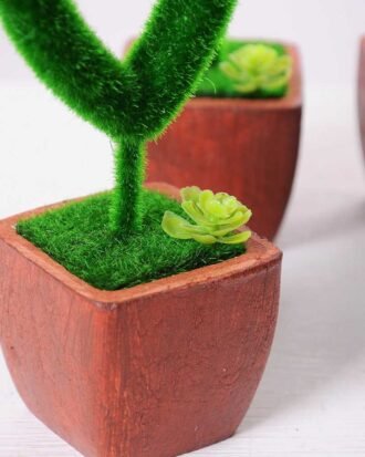 5.5*5.5*16CM POTTED FLOCKY CRAFTS  SET SIZE(BOX):29.5*18*6.5CM GS-3890026