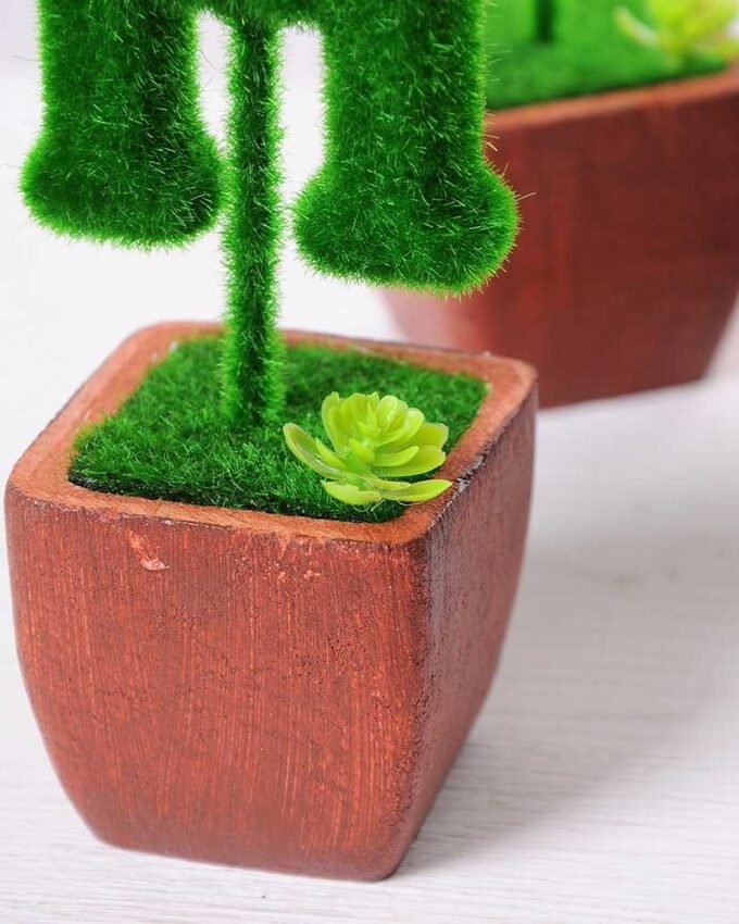 5.5*5.5*16CM POTTED FLOCKY CRAFTS  SET SIZE(BOX):29.5*18*6.5CM GS-3890028