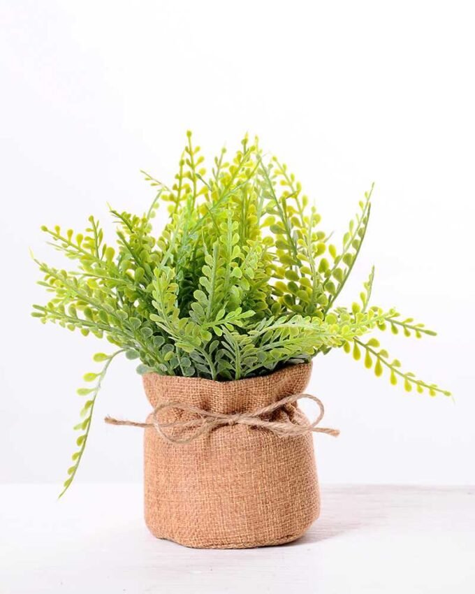 7.5*7.5*16CM POTTED WITH FLAX GRASS GS-3890047