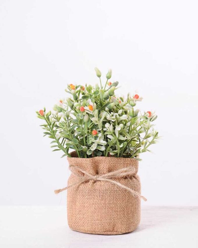 7.5*7.5*16CM POTTED WITH FLAX GRASS GS-3890051