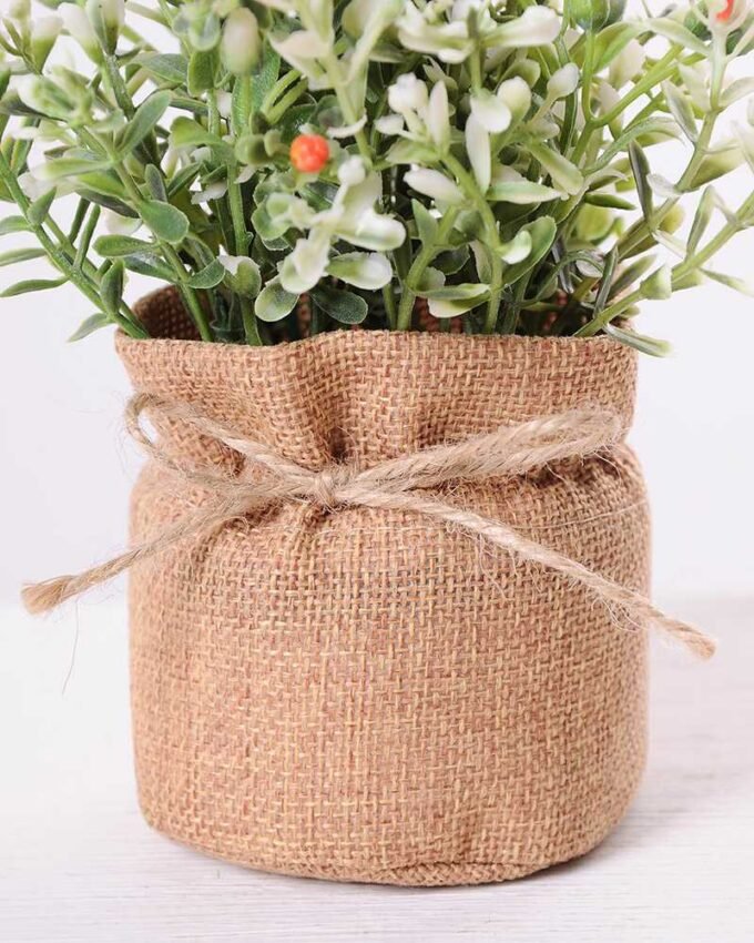 7.5*7.5*16CM POTTED WITH FLAX GRASS GS-3890051