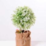7.5*7.5*21CM POTTED WITH FLAX GRASS BALL GS-3890055