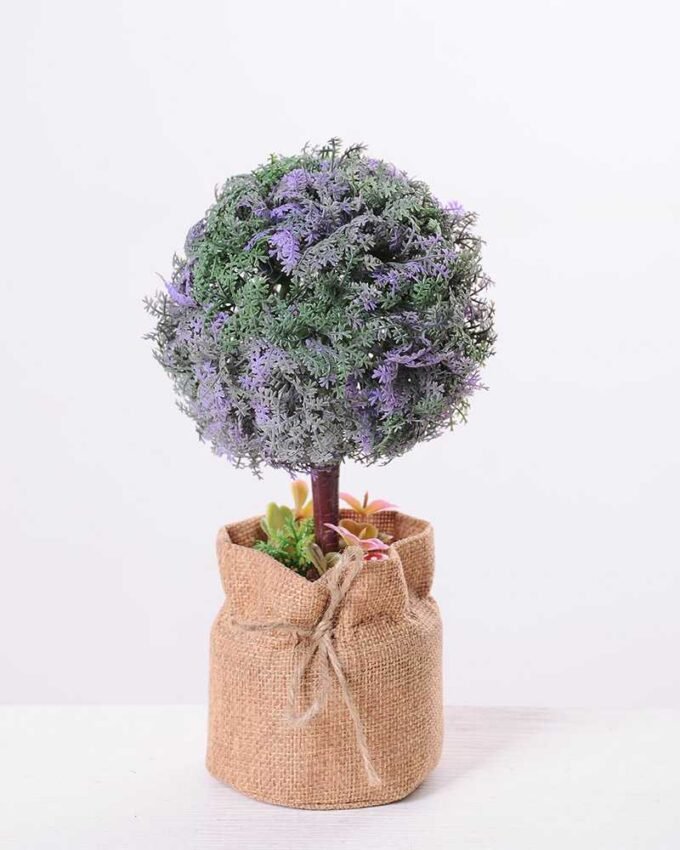 7.5*7.5*21CM POTTED WITH FLAX GRASS BALL GS-3890056