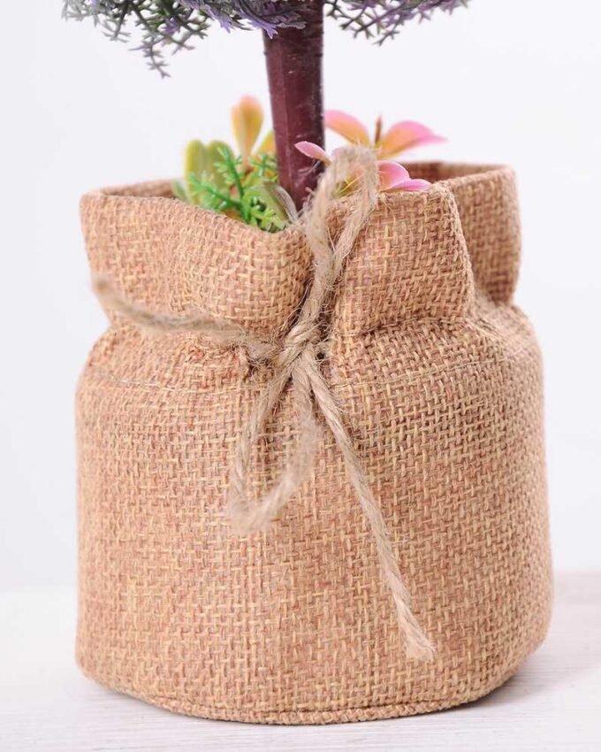 7.5*7.5*21CM POTTED WITH FLAX GRASS BALL GS-3890056