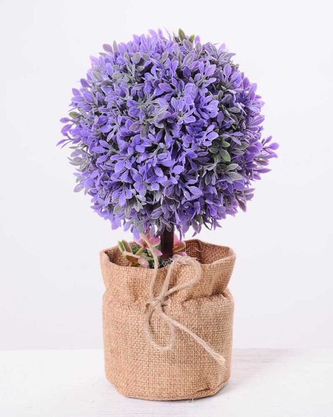7.5*7.5*21CM POTTED WITH FLAX GRASS BALL GS-3890057
